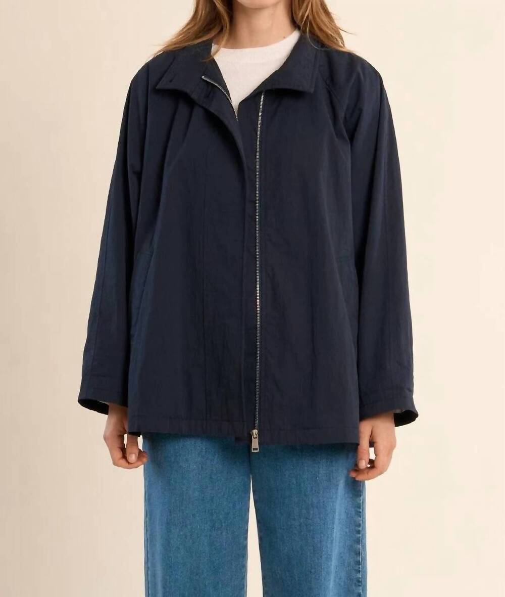 NEW MOLLY BRACKEN oversized trench coat in navy